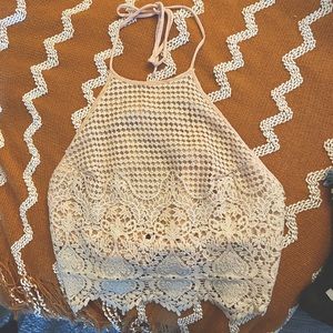 🌸 BLUSH PINK KNIT HALTER TOP 🌸